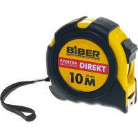 Рулетка (обрезиненный корпус, 10 м х 25 мм) Biber DIREKT 40105 тов-054502