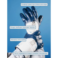 Перчатки (краги) маслобензостойкие (МБС) с нитриловым покрытием, разм.XL/10 Jeta Safety JN067-XL