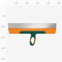 Фасадный шпатель (нержавеющая сталь, двухкомпонентная ручка, 450 мм) ВАРЯГ 35230 тов-153471