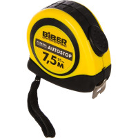 Рулетка (обрезиненный корпус, 7.5 м х 25 мм) Biber AUTOSTOP 40074 тов-173004