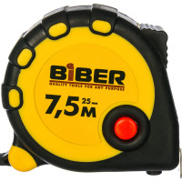 Рулетка (обрезиненный корпус, 7.5 м х 25 мм) Biber STANDART 40094 тов-173013