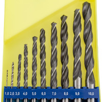 Набор сверл по металлу (10 шт; от 1 до 10 мм) Техносталь t145010