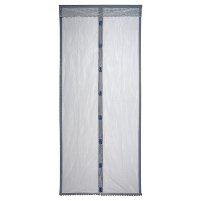 Противомоскитная сетка-штора на дверь с магнитами и крепежом, 45x210 см 2шт HELP 80004