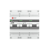 Автоматический выключатель EKF 3P 100А (С) ВА 47-100 10кА PRoxima mcb47100-3-100C-pro