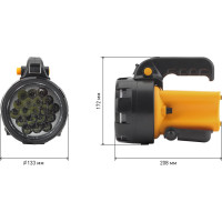 Фонарь-прожектор ЭРА PA-602 Альфа 19xLED, литий 3Ач, ЗУ 220V+12V, карт Б0031033