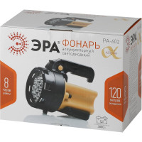Фонарь-прожектор ЭРА PA-602 Альфа 19xLED, литий 3Ач, ЗУ 220V+12V, карт Б0031033