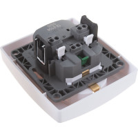 Розетка ЭРА 12-2104-01 2X2P+E Schuko со шторками, 16АХ-250В, белый Б0014699