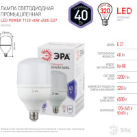 Светодиодная лампа ЭРА LED smd POWER 40W-6500-E27 Б0027006