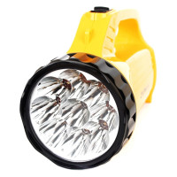 Аккумуляторный фонарь Ultraflash LED3819CSM 220В желтый, 9 LED + 12 SMD LED, 2 режима, SLA, коробка 12860