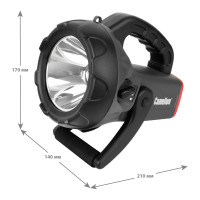 Аккумуляторный фонарь Camelion 2931R2 220В/12В, карбон, 10W CREE LED, 4В 4Ач, пластик, коробка 11459