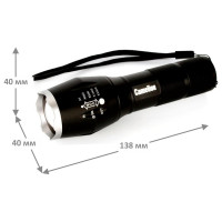 Фонарь Camelion LED5136 черный, LED XML-T6, ZOOM, 5 режимов, 3XLR03 в комплекте, алюминий, блистер 12971
