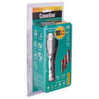 Фонарь Camelion LED5137 титан, LED XML-T6, ZOOM, 5 режимов, 3XLR03 в комплекте, алюминий, блистер 12974