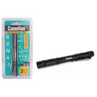 Фонарь Camelion LED51517 черный, LED XPE, 3 режима, 2XLR03 в комплекте, алюминий, блистер 12917