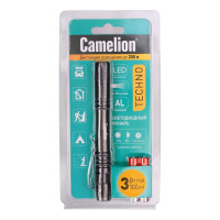 Фонарь Camelion LED51517 черный, LED XPE, 3 режима, 2XLR03 в комплекте, алюминий, блистер 12917