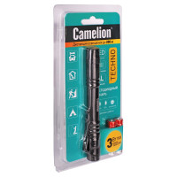 Фонарь Camelion LED51517 черный, LED XPE, 3 режима, 2XLR03 в комплекте, алюминий, блистер 12917