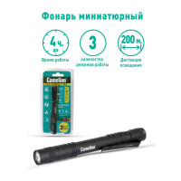 Фонарь Camelion LED51517 черный, LED XPE, 3 режима, 2XLR03 в комплекте, алюминий, блистер 12917