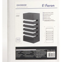Садово-парковый светильник FERON DH0602 230V без лампы E27, 245х120х80 черный 11876