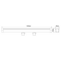 Светодиодный линейный прожектор с DMX FERON LL-892 18LED, RGB, 1000х40х48 mm, 18W, 24V, IP65 32258
