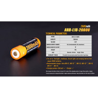 Аккумулятор Fenix 18650 с разъемом для USB ARB-L18-2600U