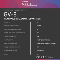 Гидроаккумулятор Oasis GV 8 4640015381174