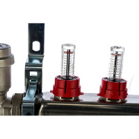 Коллектор из нержавеющей стали в сборе с расходомерами STOUT 3 выхода SMS 0907 000003