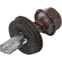 Кровельный саморез Качественный крепеж коричневый 5,5х19 200 шт 1000255 КЧ