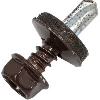 Кровельный саморез Качественный крепеж коричневый 5,5х19 200 шт 1000255 КЧ