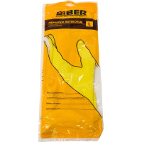 Латексные перчатки с х/б напылением Biber р-р L 96273 тов-097409