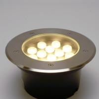 Тротуарный светильник FERON SP4114, 12LED теплый белый, 12W, 180хH90mm, вн. диаметр: 150mm, IP67 32021