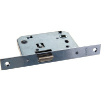 Сантехническая защелка с корпусом PUERTO с отверстием для ручки и заверткой, межосевое 70 мм, хром блестящий INLB 1070 C