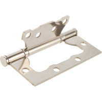 Стальная петля PUERTO без врезки, плоский колпачок, никель матовый, 2 шт. 100-2S FH SNбезВР