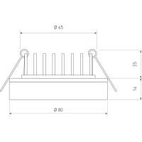 Встраиваемый светильник Elektrostandard точечный свет DSKR80 5W 4200K a030555
