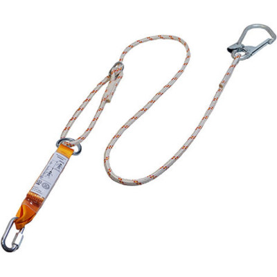 Строп из регулируемого каната 2 м с амортизатором, с большим монтажным и соединительным карабином ПРОГРЕСС СЕФЕТИ Строп аВрег+Кс исп.3