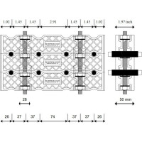 Кабельный блок Dutchclamp полиамидный, 12-32 мм для 4-х кабелей Unifix-IM-4x12-32