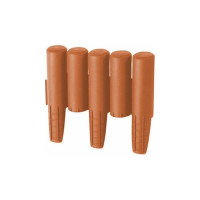 Заборчик для клумбы 2,7м, 10 штук, терракотовый Prosperplast Palisada IPAL5-R624