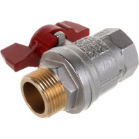 Шаровой кран RuB, 3/4" DN20 PN40, ВР-НР, серия MILANO (S.90), бабочка S90E26