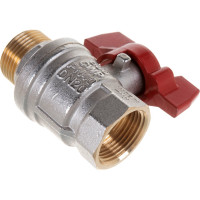 Шаровой кран RuB, 3/4" DN20 PN40, ВР-НР, серия MILANO (S.90), бабочка S90E26
