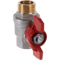 Шаровой кран RuB, 3/4" DN20 PN40, ВР-НР, серия MILANO (S.90), бабочка S90E26