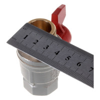 Шаровой кран RuB, 3/4" DN20 PN40, ВР-НР, серия MILANO (S.90), бабочка S90E26