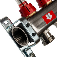 Коллектор из нержавеющей стали с расходомерами 4 вых. STOUT SMS 0917 000004