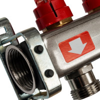 Коллектор из нержавеющей стали с расходомерами 8 вых. STOUT SMS 0917 000008