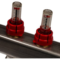 Коллектор из нержавеющей стали с расходомерами 8 вых. STOUT SMS 0917 000008