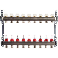 Коллектор из нержавеющей стали с расходомерами 9 вых. STOUT SMS 0917 000009