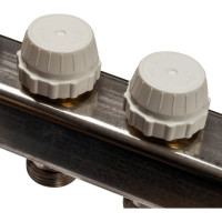 Коллектор из нержавеющей стали с расходомерами, с клапаном вып. воздуха и сливом 6 вых. STOUT SMS-0927-000006