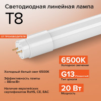 Лампа LED Wolta 6500K 25WT8-18G13