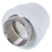 Комбинированная муфта под ключ PRO AQUA PP-R ВР белая d-50 мм 1 1/2" PA22522Pb