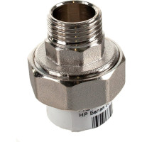 Комбинированная разъемная муфта (американка) PRO AQUA PP-R НР белая d-20 мм 1/2", 25 шт. PA21508