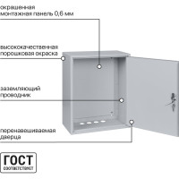 Щит с монтажной панелью ЩМП-2-0 Народный 500х400х220 TDM ELECTRIC SQ0905-0902