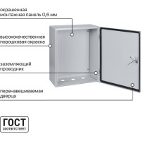 Щит с монтажной панелью ЩМП-2-0 Народный IP54 500х400х220 TDM ELECTRIC SQ0905-2602