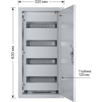 Встраиваемый распределительный щит ЩРВ-48 630х320х120 TDM ELECTRIC SQ0905-0007